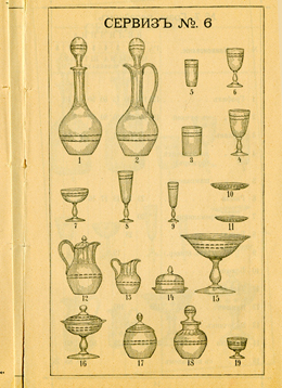 прейскурант каталог 1906 года Мальцовский хрусталь