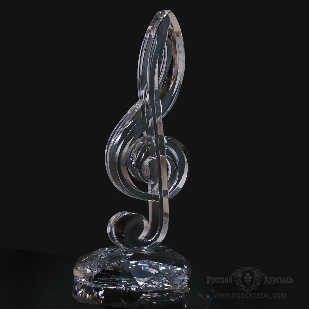 скрипичный ключ из хрусталя  творческая награда музыкантам композиторам исполнителям
