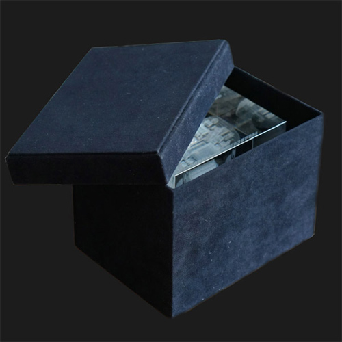 бархатная коробка конструкции крышка - дно