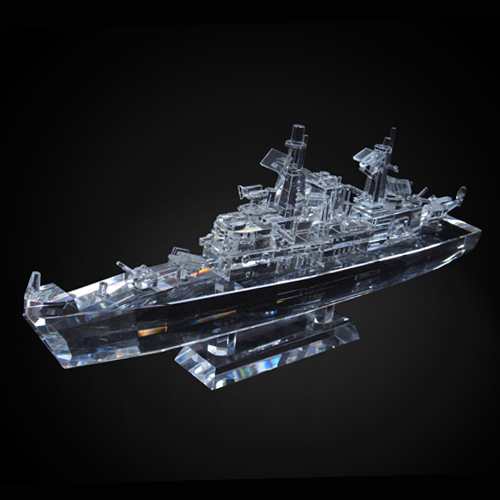 Хрустальный корабль Изготовление хрустальных макетов боевой техники зданий промышленных объектов и сооружений