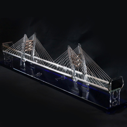 хрустальный мост макет из хрусталя стекла оптического стекла цветного босеребренной бронзы