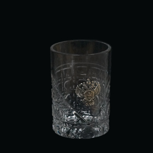 стакан из хрусталя с Гербом России из посеребренной бронзы