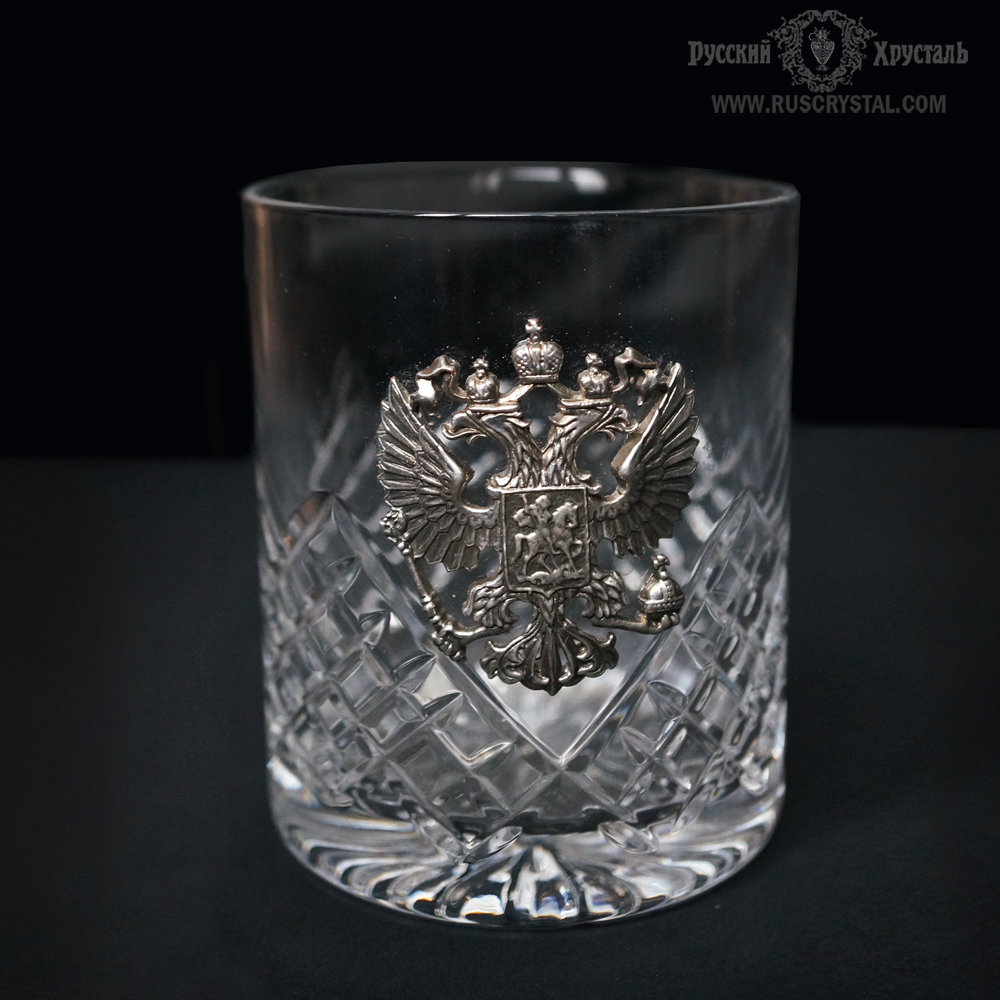 стакан хрустальный с гербом россии