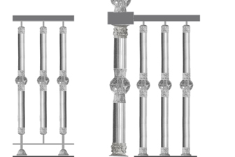 производство  балясин   столбов лестничного ограждения из имеющихся в наличии  деталей по выбору заказчика