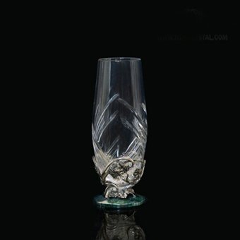 стаканы из хрусталя с декором из металла отлитым по ювелирным технологиям